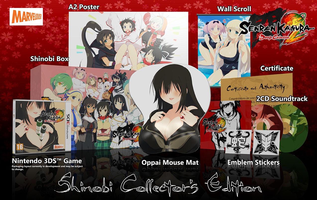 Senran Kagura 2: Deep Crimson [Shinobi Collector's Edition] - PAL Nintendo 3DS [Import]