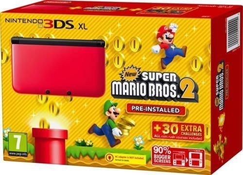 Nintendo 3DS XL Red + Black [Super Mario Bros. 2 Pre-installed] - PAL Console [Import]