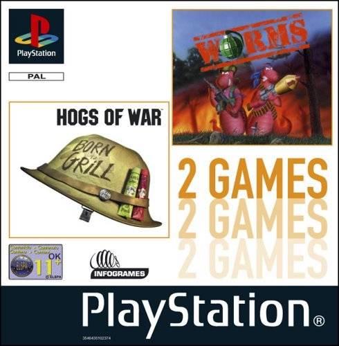 Hogs of War & Worms - PAL Playstation [Import]