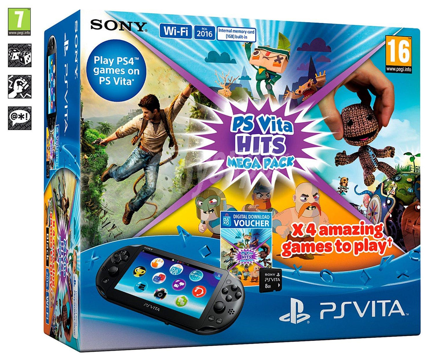 PlayStation Vita Black WiFi: PS Vita Hits Mega Pack - PlayStation