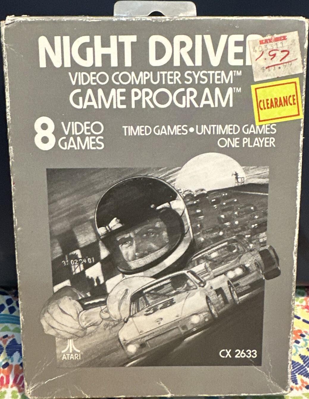 Night Driver [Gray Box] - Atari 2600