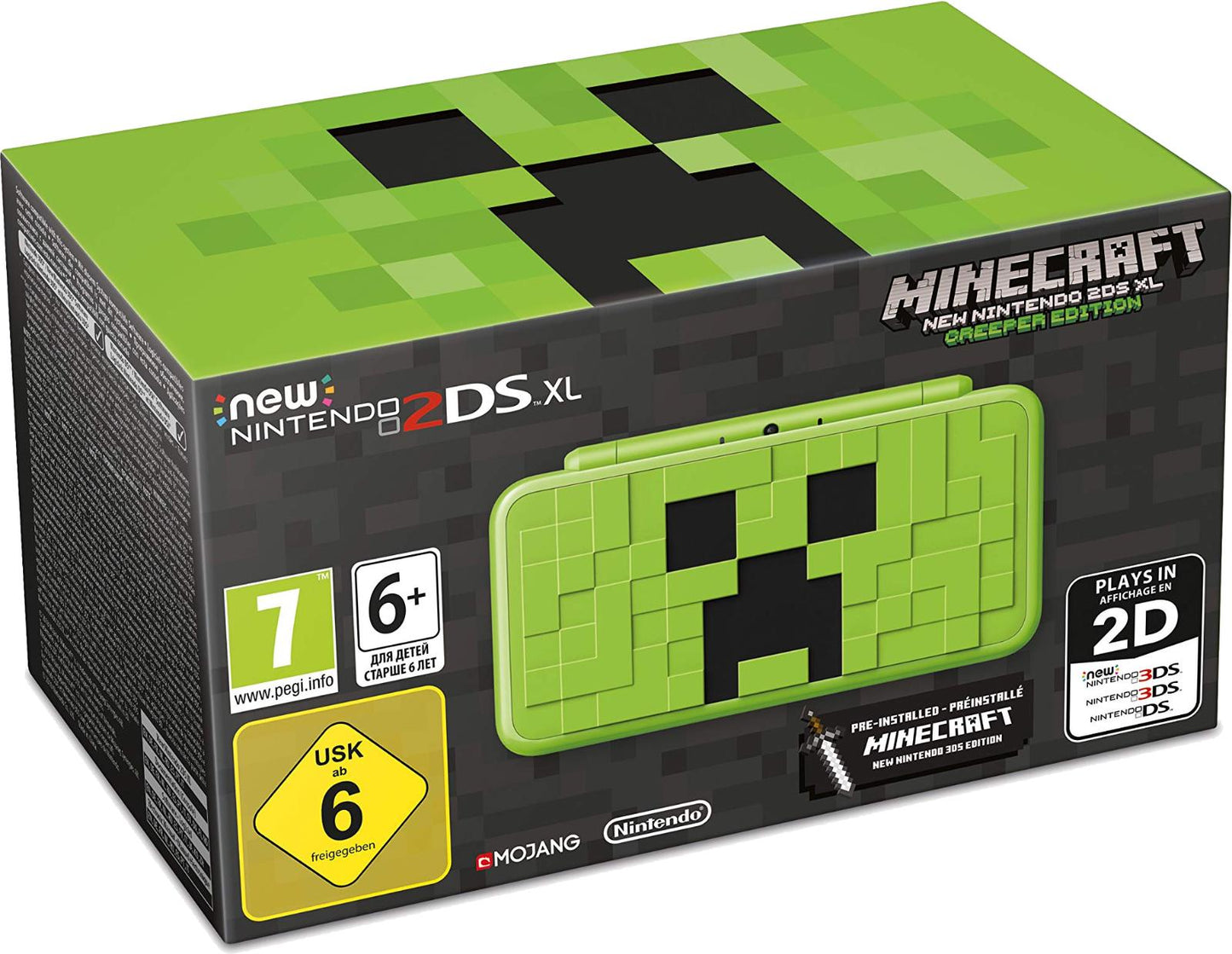 New Nintendo 2DS XL Minecraft Creeper Edition - PAL Console [Import]