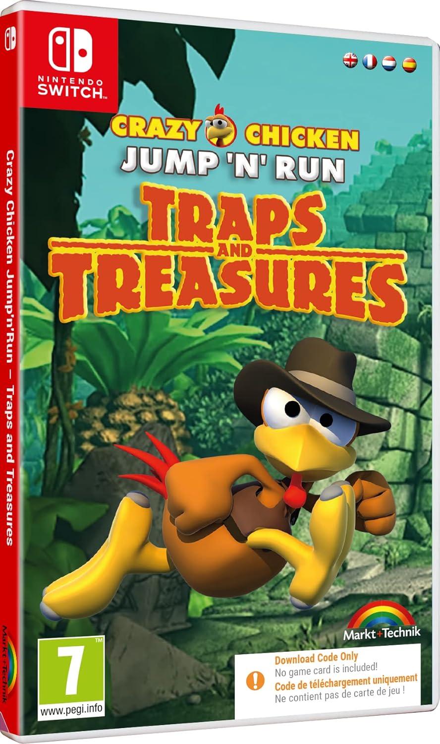 Crazy Chicken Jump 'N' Run: Traps And Treasures [Code in Box] - PAL Nintendo Switch [Import]