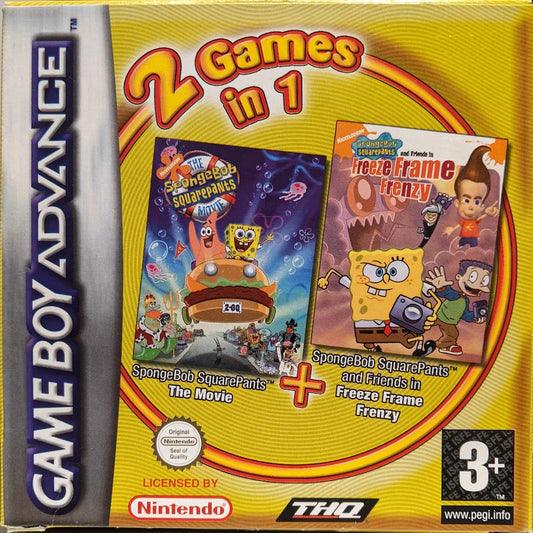 2 Games In 1: Spongebob Movie & Freeze Frame - Game Boy
