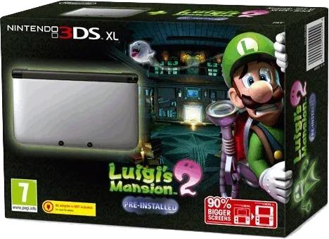Nintendo 3DS XL Silver + Black [Luigi's Mansion 2 Pre-installed] - PAL Console [Import]