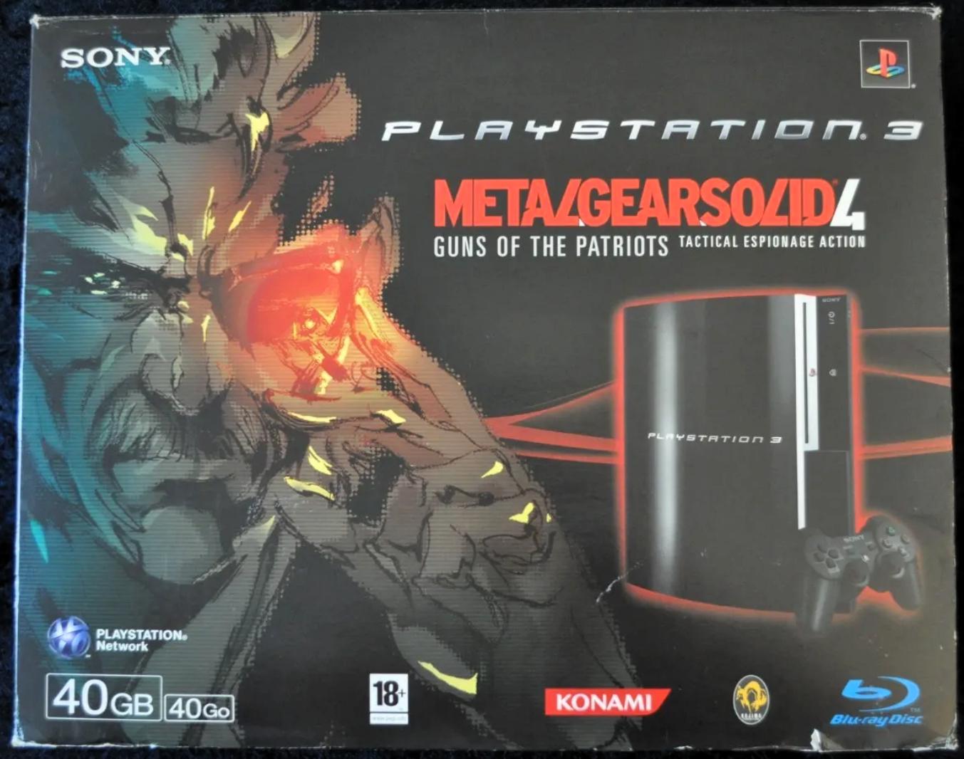 Playstation 3 40GB Black Console [Metal Gear Solid 4 Bundle] - PAL Console [Import]