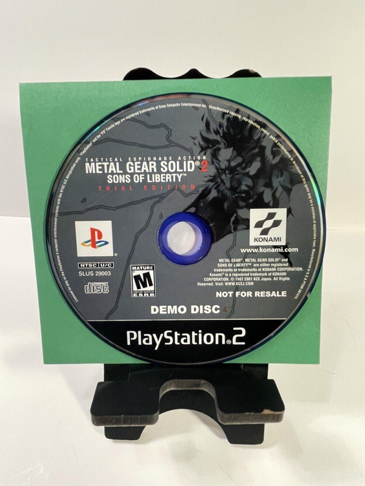 Metal Gear Solid 2: Sons of Liberty [Trial Edition Demo Disc] - PlayStation 2
