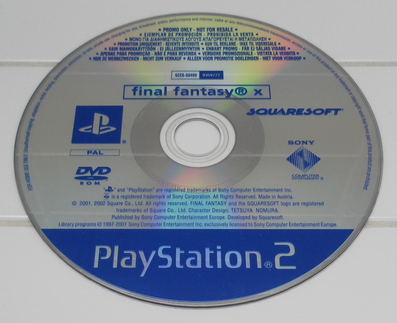 Final Fantasy X [Promo Only - Not For Resale] - PAL Playstation 2 [Import]
