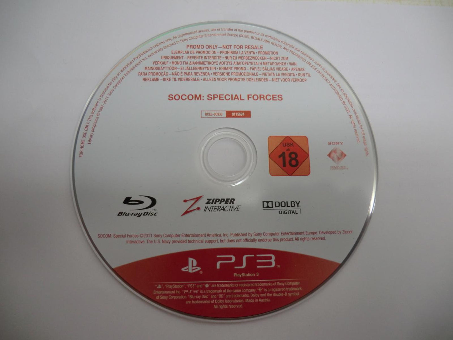 SOCOM Special Forces [Promo Only] - PAL Playstation 3 [Import]