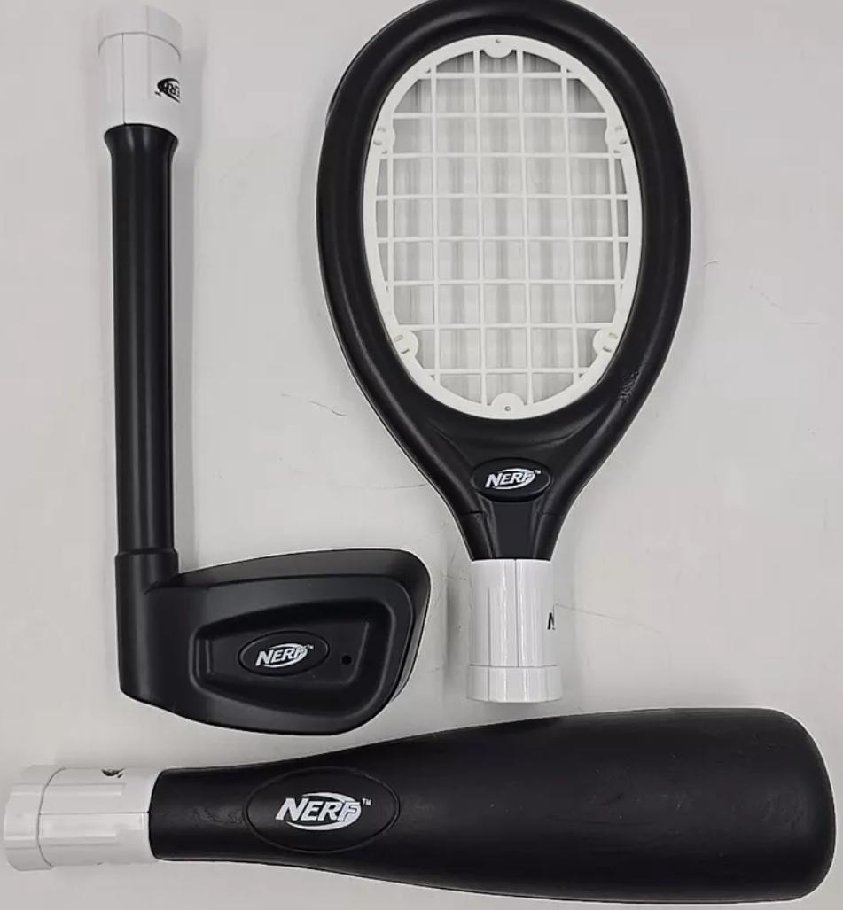 Nerf Tennis Racket, Golf Club, & Baseball Bat - Wii