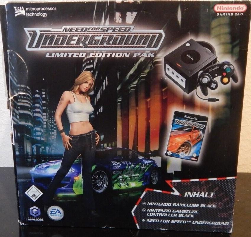 Gamecube Black Console [Need For Speed Underground Limited Edition Pak] - PAL Console [Import]