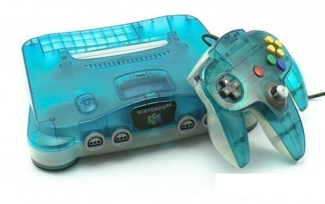 Clear White & Blue Nintendo 64 System - JP Console [Import]