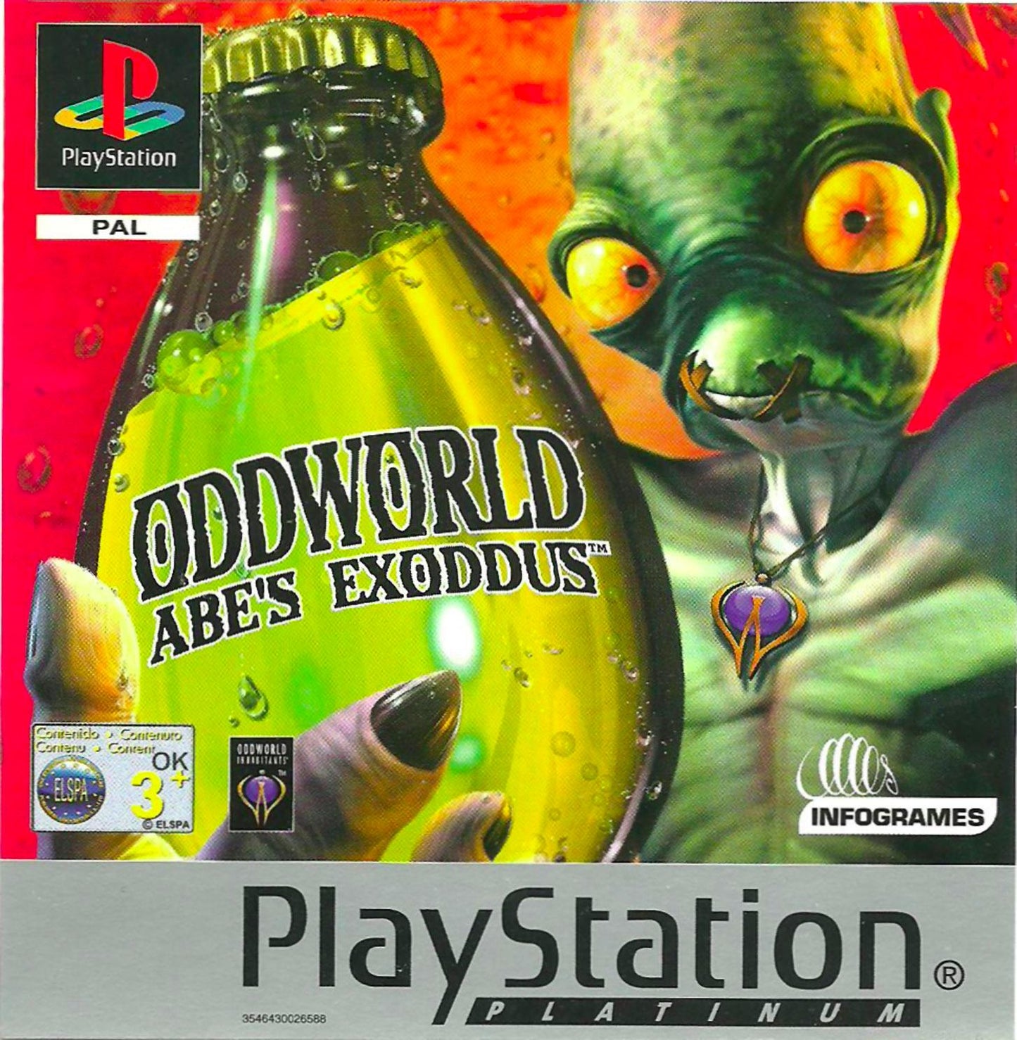 Oddworld Abe's Exoddus [Platinum] - PAL Playstation [Import]