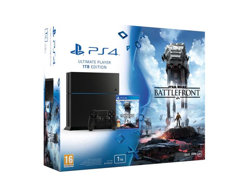 Playstation 4 Jet Black 1 TB Ultimate Player Edition [Star Wars: Battlefront Bundle] - PAL Console [Import]