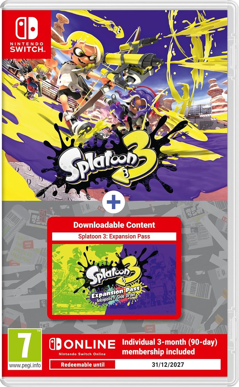 Splatoon 3 + Expansion Pass + 3 Months NSO - PAL Nintendo Switch [Import]