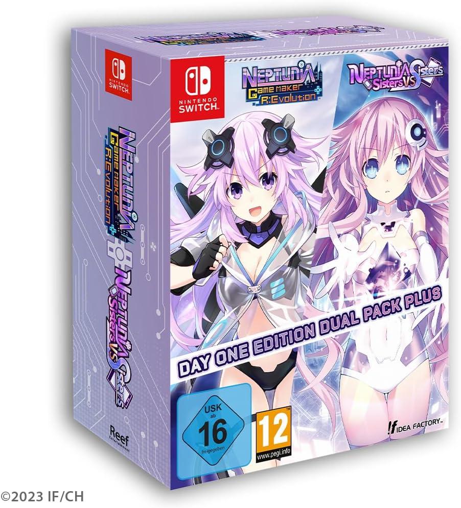 Neptunia Game Maker R:Evolution / Neptunia: Sisters VS Sisters [Day One Edition Dual Pack Plus] - PAL Nintendo Switch [Import]