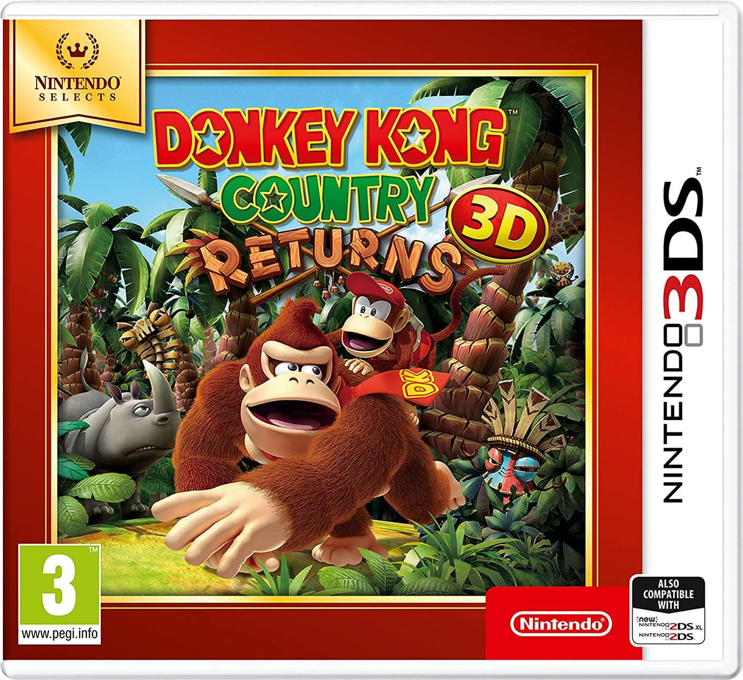 Donkey Kong Country Returns 3D [Nintendo Selects] - PAL Nintendo 3DS [Import]