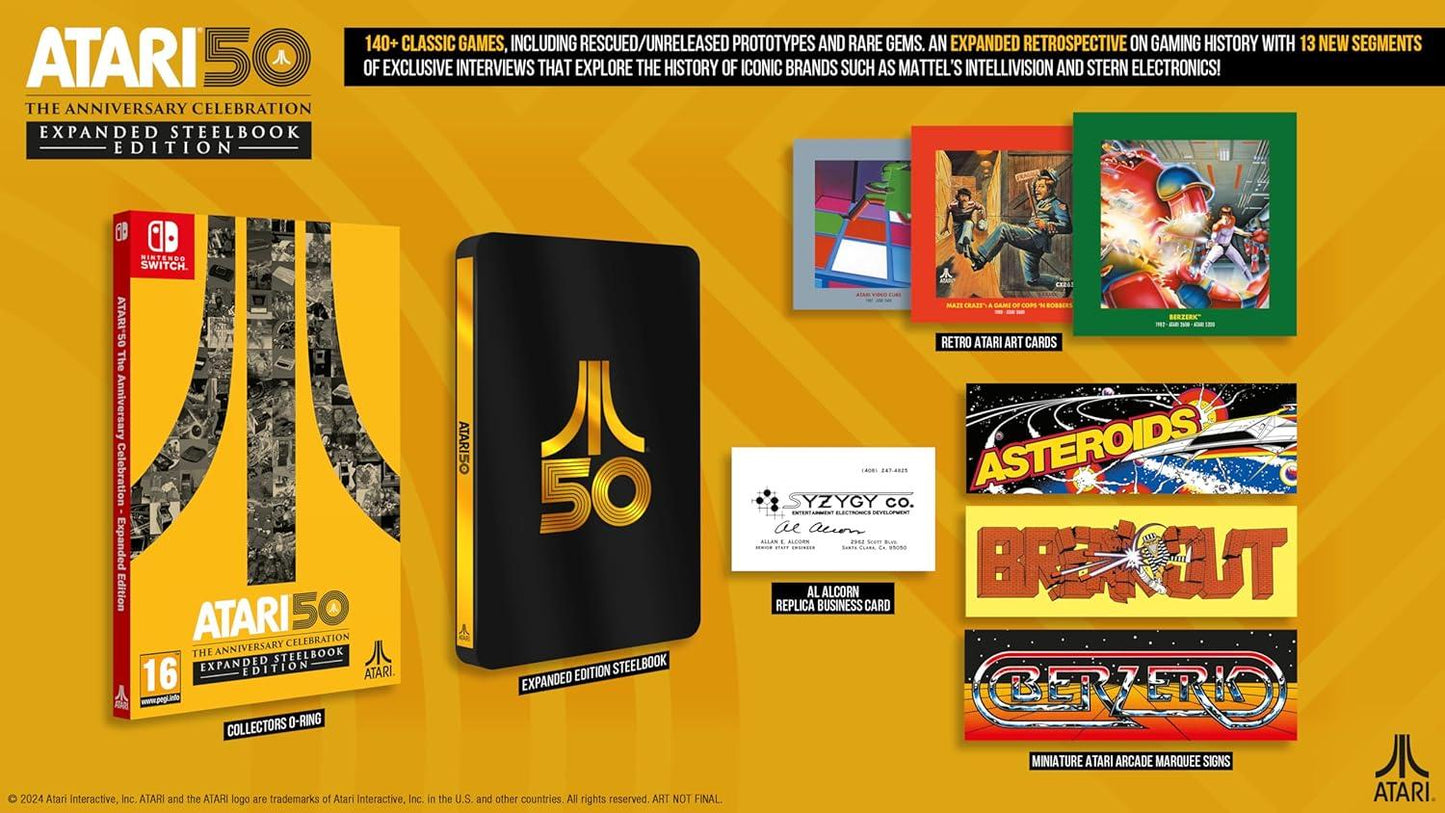 Atari 50: The Anniversary Celebration [Expanded Steelbook Edition] - PAL Nintendo Switch [Import]