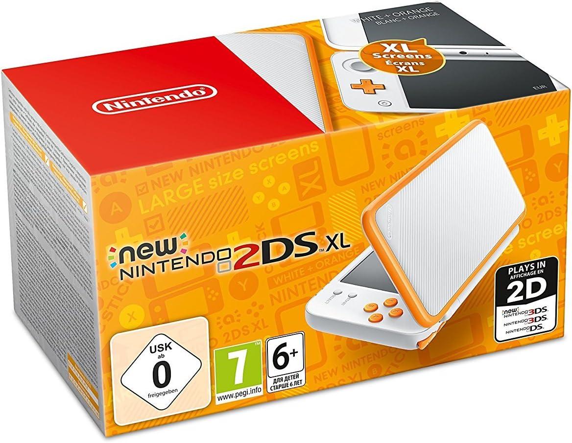 New Nintendo 2DS XL White + Orange - PAL Console [Import]