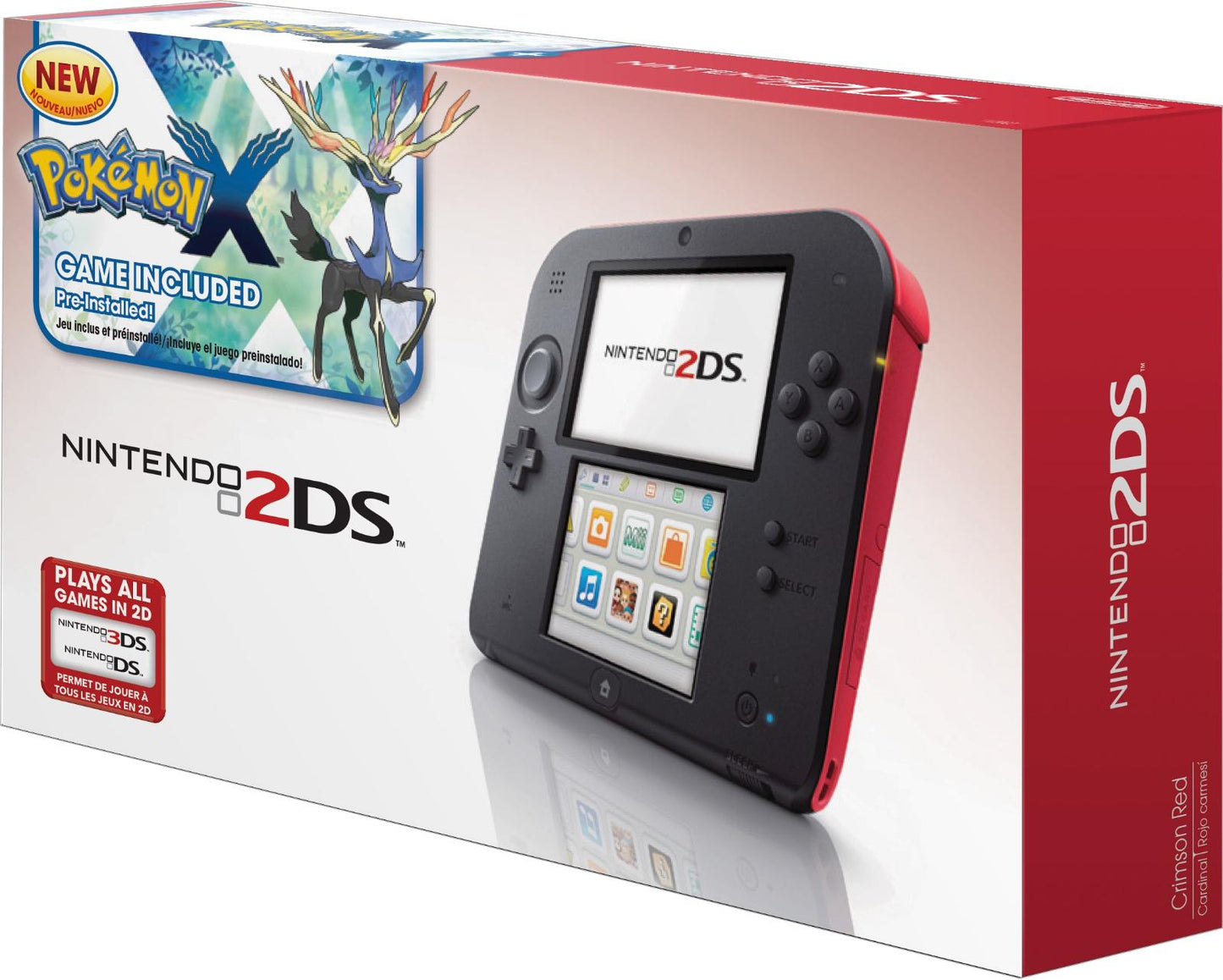 Nintendo 2DS Crimson Red [Pokemon X Pre-installed] - Nintendo 3DS