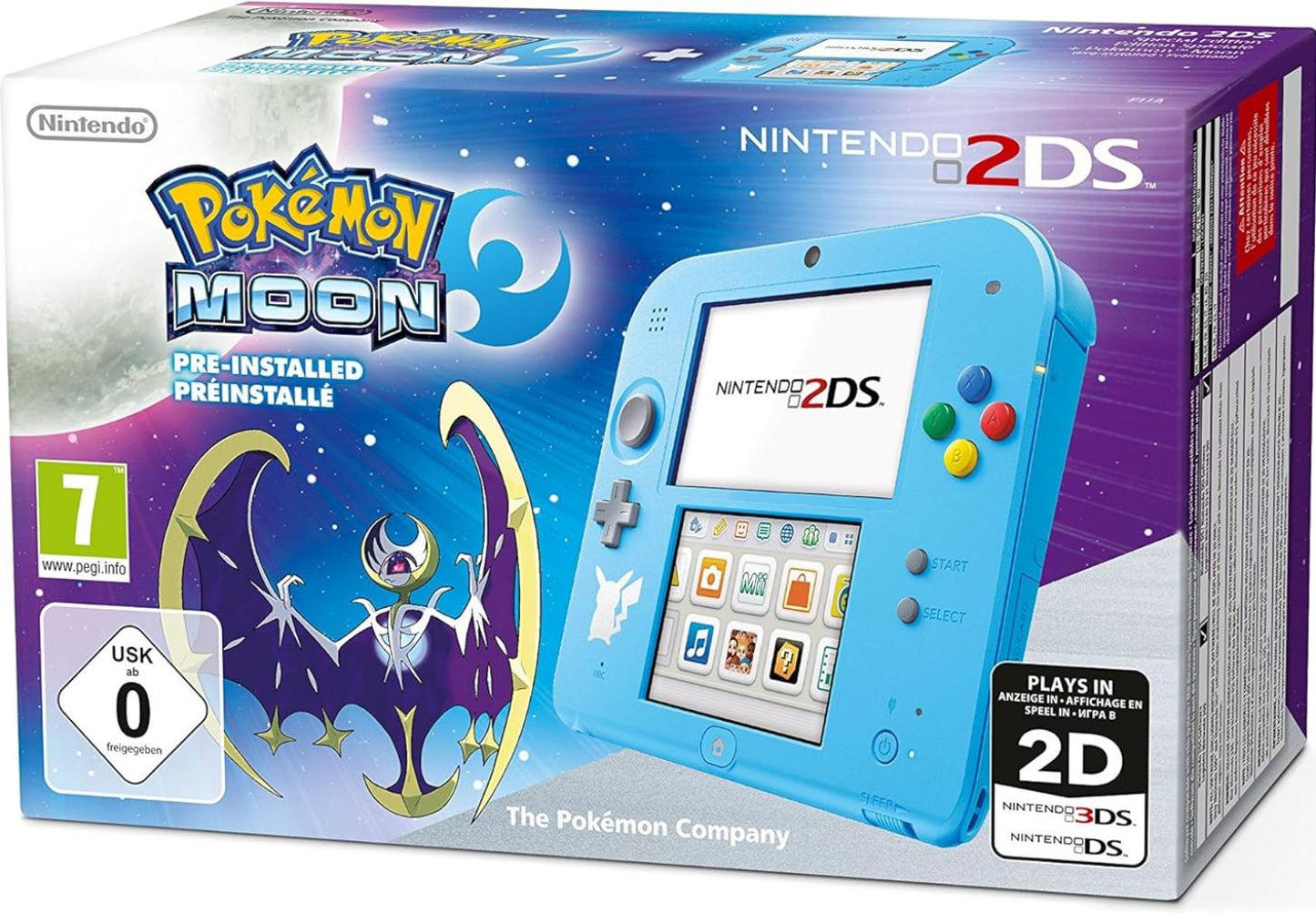 Nintendo 2DS Special Edition [Pokemon Moon Pre-installed] - PAL Console [Import]