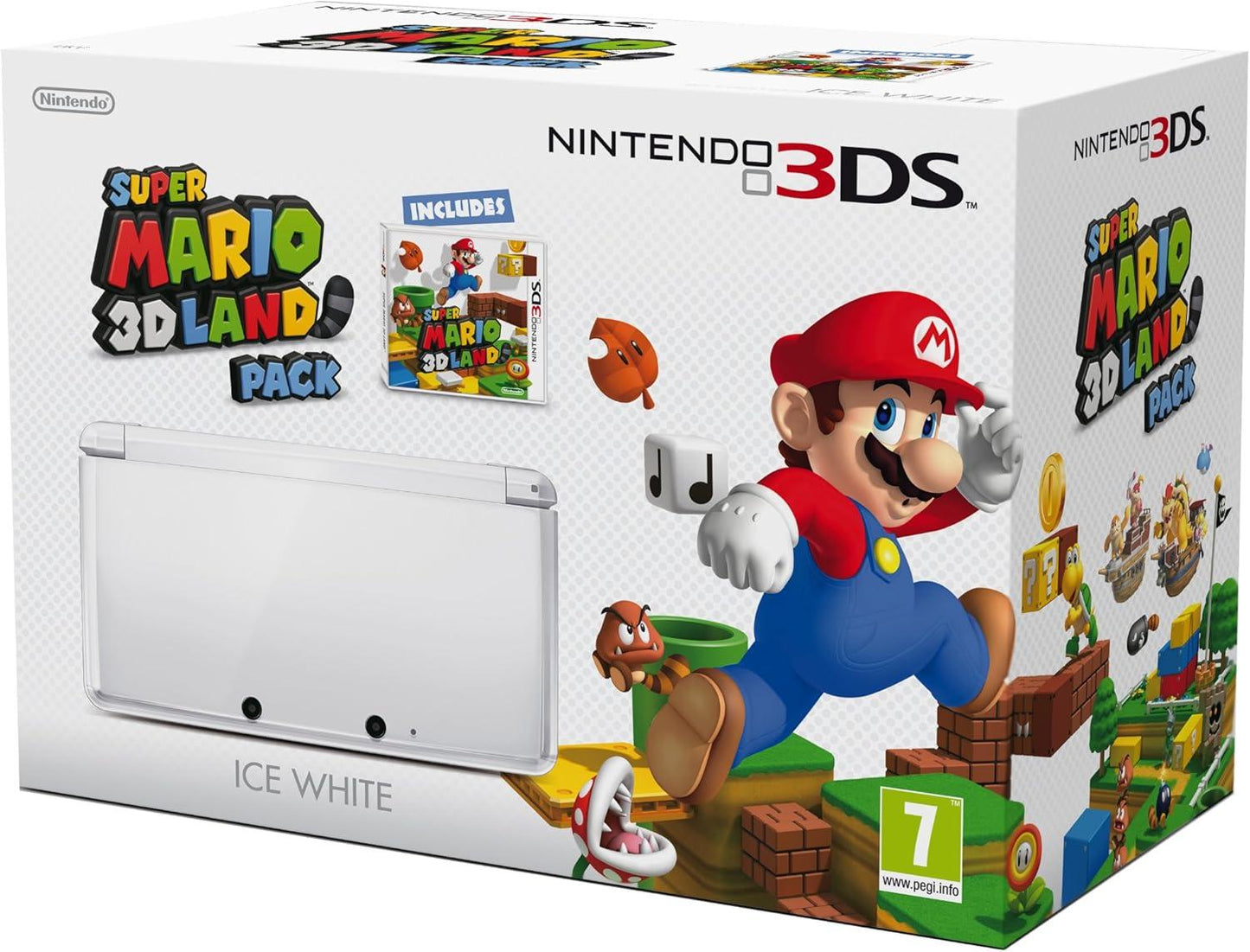 Nintendo 3DS Ice White [Super Mario 3D Land Bundle] - PAL Console [Import]