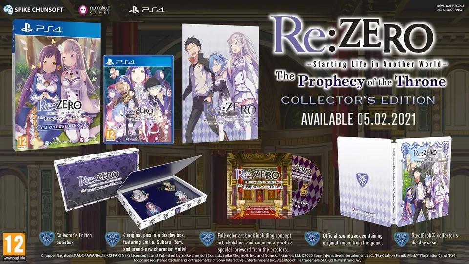 Re:ZERO - Starting Life in Another World: The Prophecy of the Throne [Collector's Edition] - PAL Playstation 4 [Import]