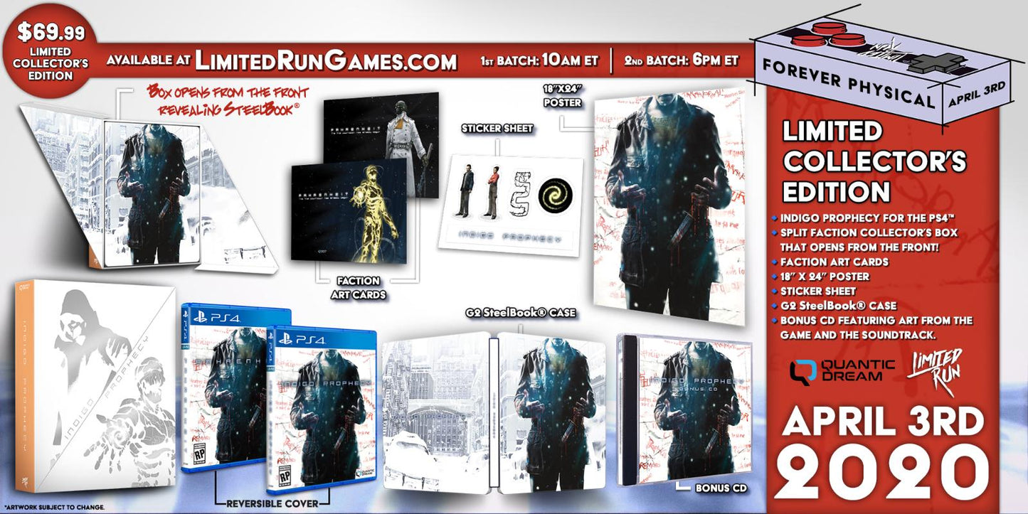 Indigo Prophecy [Limited Run Collector's Edition] - PlayStation 4