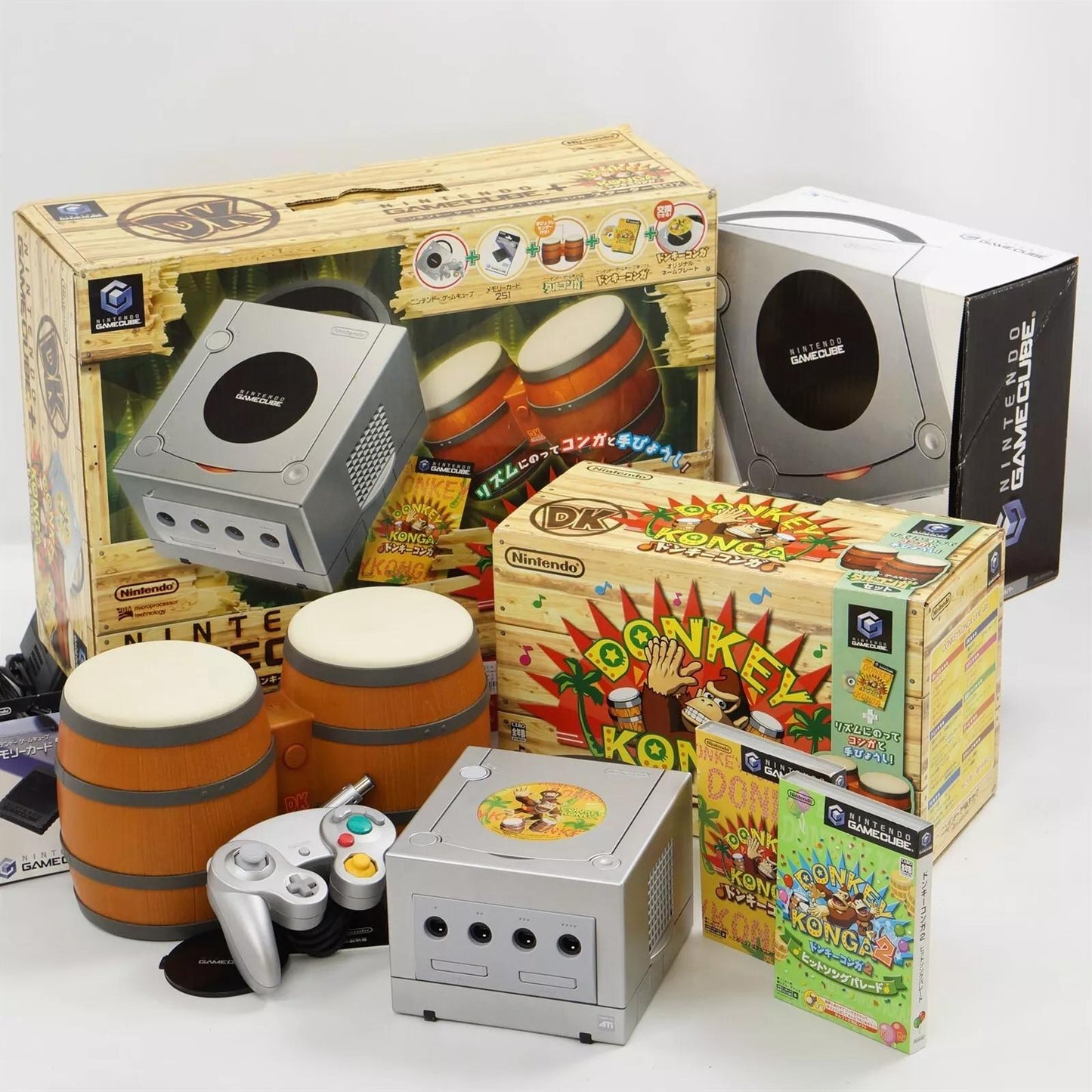 GameCube Silver Console [Donkey Konga Starter Pack] - JP Gamecube [Import]