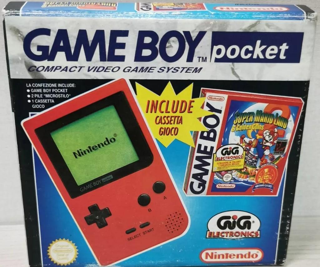 Gameboy Pocket Red [Super Mario Land 2 Bundle] - Game Boy