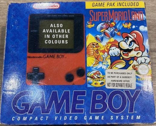 Nintendo Game Boy Red [Super Mario Land Bundle] - PAL Console [Import]