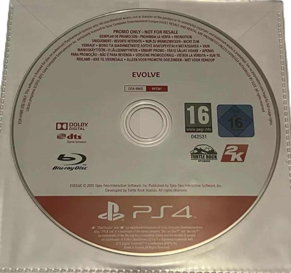 Evolve [Not For Resale] - PAL Playstation 4 [Import]