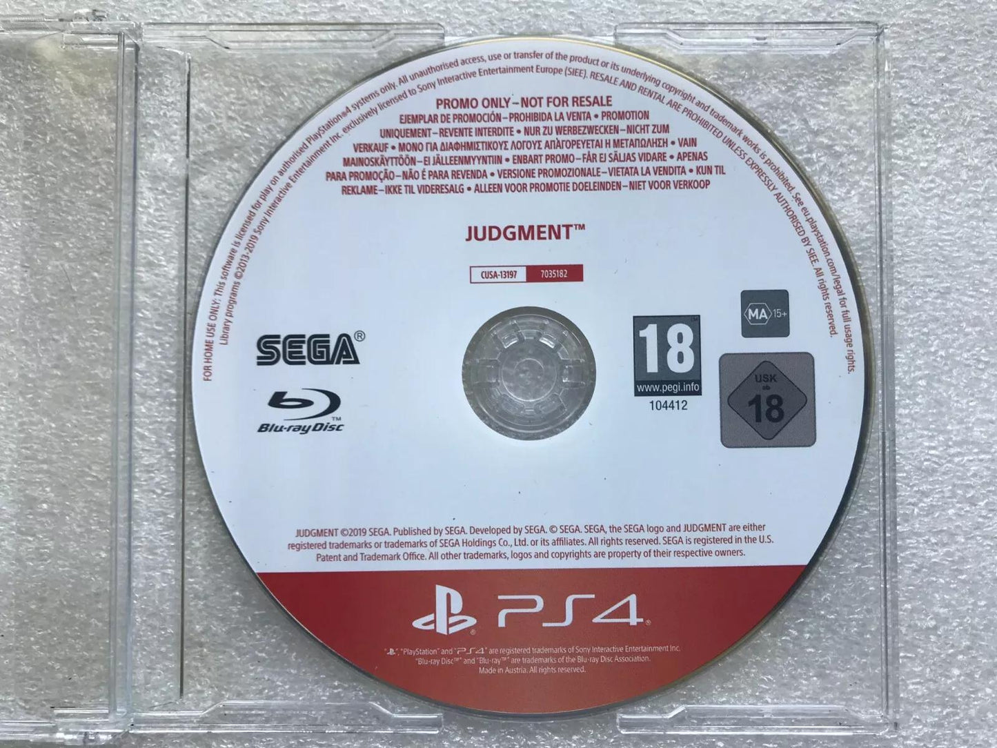 Judgment [Not For Resale] - PAL Playstation 4 [Import]