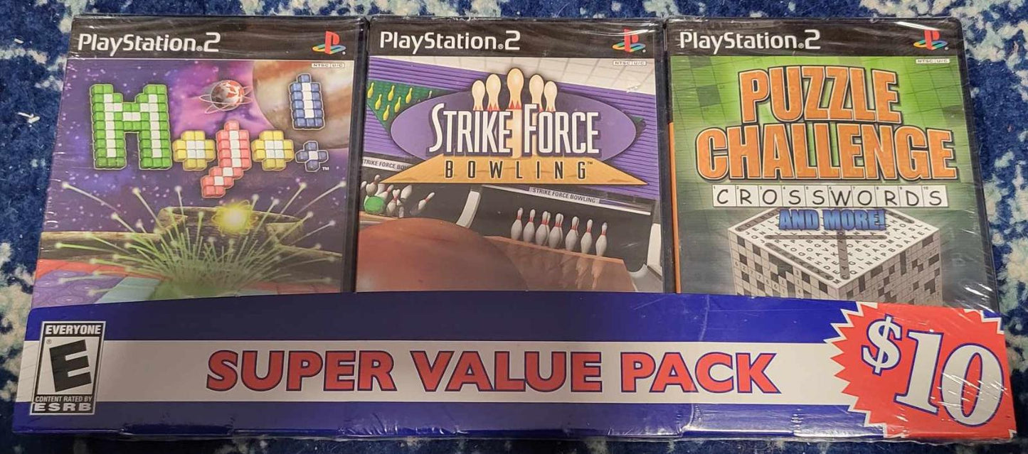 Super Value Pack: Mojo!, Strike Force Bowling, Puzzle Challenge - PlayStation 2