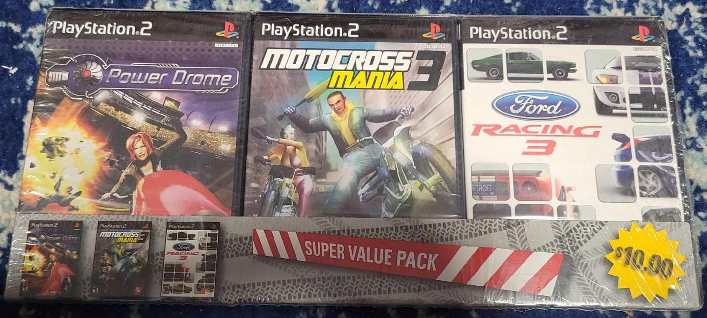 Super Value Pack: Power Drome, Motocross Mania 3, Ford Racing 3 - PlayStation 2