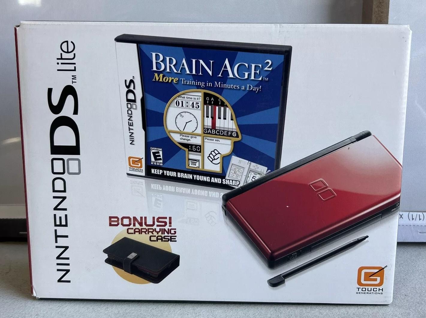 Nintendo DS Lite: Brain Age 2 & Carrying Case Bundle - Nintendo DS