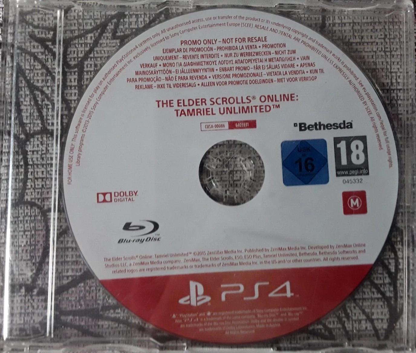 Elder Scrolls Online: Tamriel Unlimited [Not For Resale] - PAL Playstation 4 [Import]