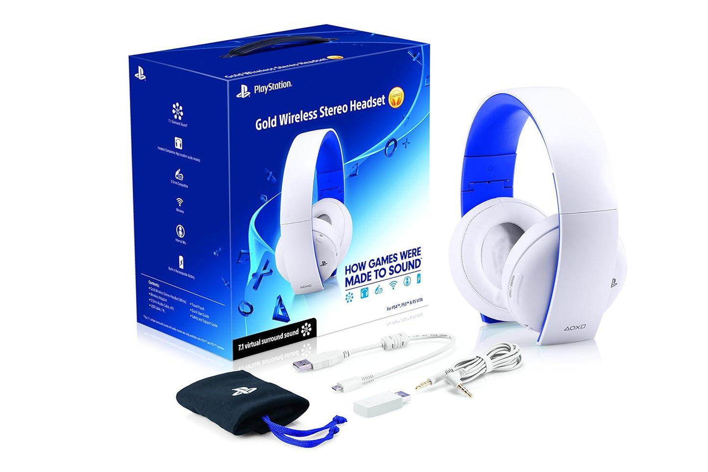 Gold Wireless Stereo Headset [Limited Edition Glacier White] - PlayStation 4