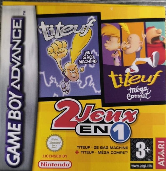 2 Games In 1 : Titeuf Ze Gag Machine & Mega Compet - Game Boy