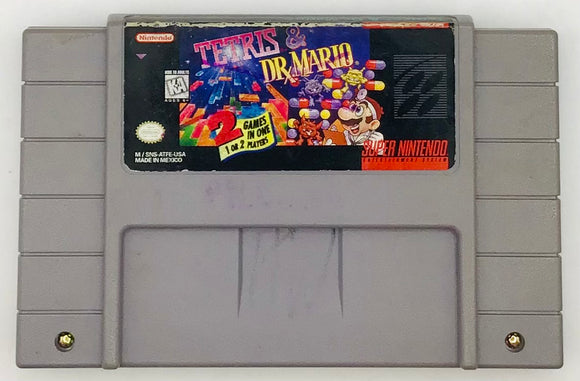 Tetris And Dr. Mario [Cosmeitc Damage] *Cartridge Only*