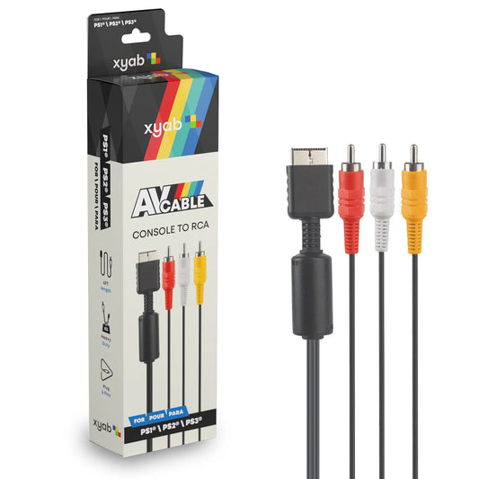 Audio/Video (AV) Cable for PlayStation 1, 2, & 3 (NEW) - PlayStation Accessories