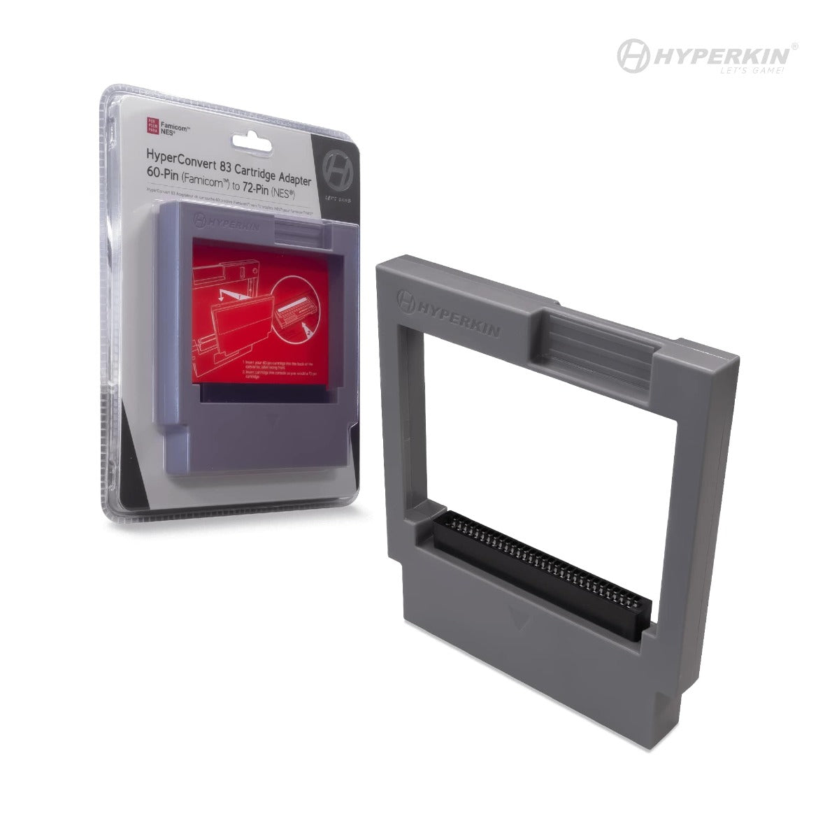 HyperConvert 83 - 60-Pin (Famicom®) to 72-Pin (NES®) Cartridge Adapter (New) - Nintendo Accessories
