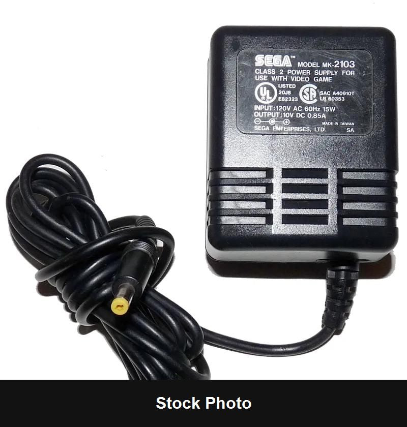 Power Supply (Sega Genesis) - Nintendo Accessories