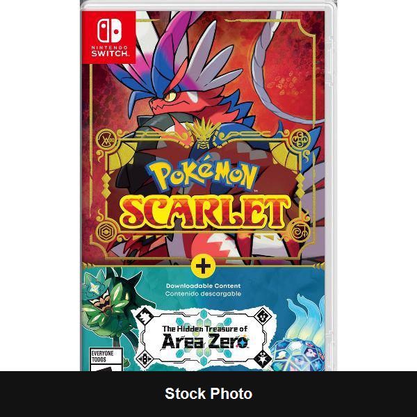 Pokemon Scarlet + The Hidden Treasure of Area Zero - Nintendo Switch