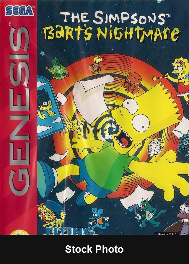 The Simpsons Bart's Nightmare - Sega Genesis