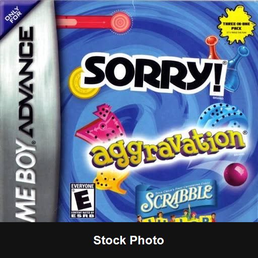 Aggravation / Sorry /  Scrabble Jr - Game Boy Advance