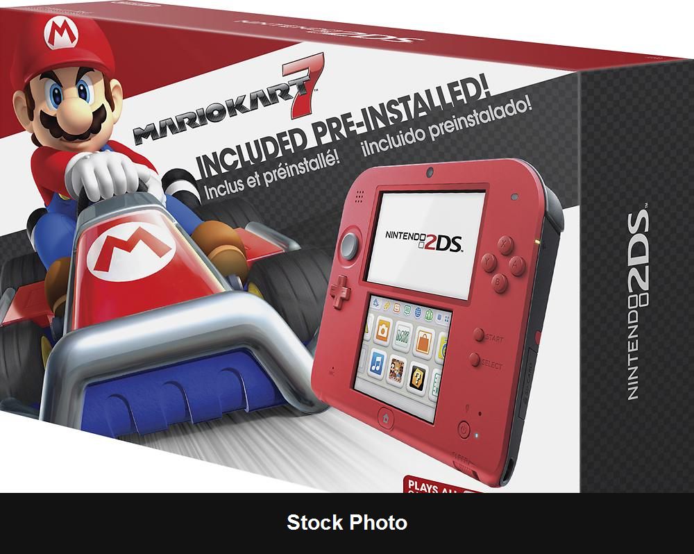 Nintendo 2DS Crimson Red 2 [Mario Kart 7 Pre-installed] - Console