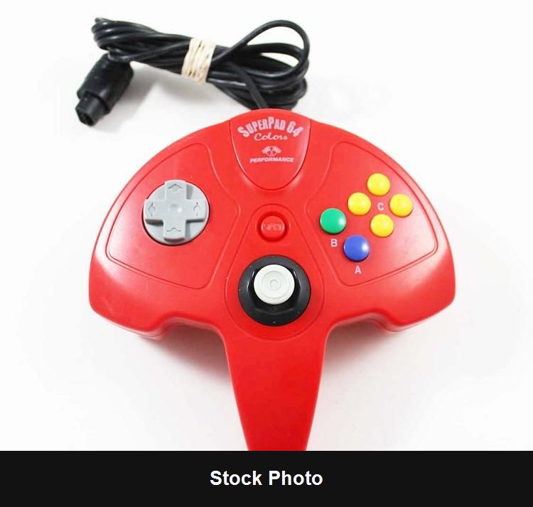SuperPad 64 Controller [Red] (Nintendo 64) - Nintendo Accessories