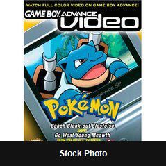 GBA Video Pokemon Beach Blank-out Blastoise and Go West Young Meowth - Game Boy Advance