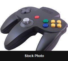 Black Controller (Nintendo 64) - Nintendo Accessories